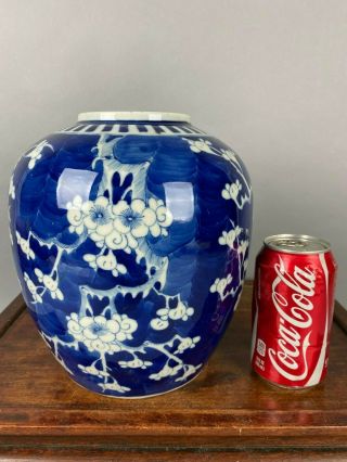 18th/19th C.  Chinese Blue And White ‘cherry Blossom’ Jar