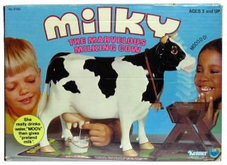 Vintage 1977 Kenner Milky The Marvelous Milking Dairy Cow Complete W/box Insert
