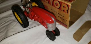 Vintage Hubley Scale Model Tractor No.  473 With Figure Riding It 2
