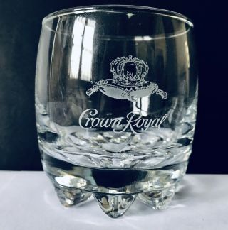 Crown Royal Rocks Glasses Set Of 8 Weighted 8 Point Bottom Etched Logo Whisky