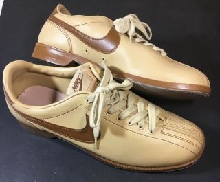 Vintage Nike Bowling Shoes Mens Size 9.  5 Brunswick Brown Tan