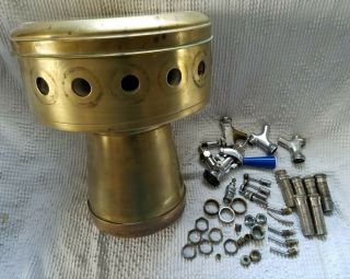 Vintage Brass 6 Tap Bar Mushroom Tower Draft Beer Dispenser Parts For Restore