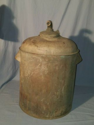 Vintage Copper / Brass Alcohol Moonshine Ethanol Still Parts,  Boiler Pot & Coil 3