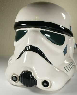 Wow Disney Star Wars Storm Trooper Cookie Jar White Helmet Collectible Ceramic