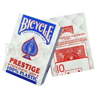 2 Decks X Bicycle Prestige Playing Cards 100 Plastic Standard Index Poker Magic