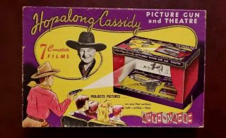 Hopalong Cassidy Picture Gun And Theatre Complete Hoppy Excellen