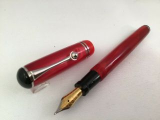 Bexley Red Marble Prototype Unique Usa Fountain Pen (jlc)