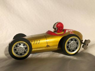 Daiya Japan 60s Sonic Speed 7 " Tin Wind - Up Race Car Rare Racer