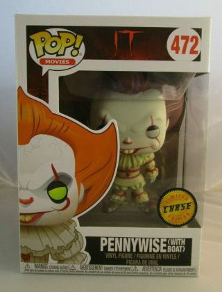 Funko Pop It - Pennywise With Boat Limited Ed.  Chase Figure 472 - Nib Vaulted