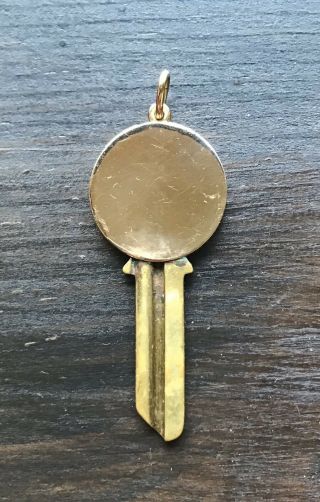 Vintage 14k Gold Key Pendant W/ Box