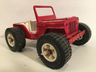 Vtg Tonka Dune Buggy Jeep Red Fold Down Windshield Pressed Steel 10 "