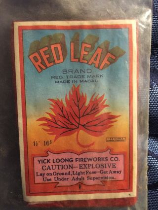 Class 4 Icc “red Leaf” Firecracker Pack Label