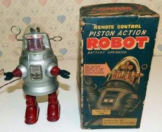 Battery Operated Remote Control Piston Action Robot -