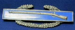 Wwii Sterling Army Combat Infantry Badge With Sterling Clutches