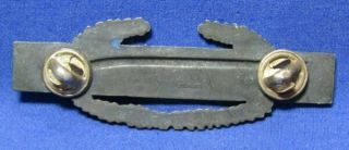 WWII Sterling Army Combat Infantry Badge With Sterling Clutches 2