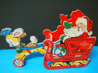 Rare 1940’s Dolly Toy Co.  Whitman’s Adv.  Santa’s Sleigh,  Chocolate