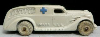Vintage Barclay Toy 3 1/2 " No.  194 Ambulance With Small Cross Bv - 001 Paint