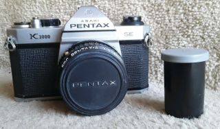Vintage Pentax Asahi K1000 Se 35mm Slr Film Camera With Smc 50mm F2 Lens,  Film