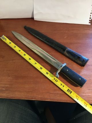 Ww2 German Parade Bayonet W/scabbard Busted Handle (was Told They Had To??)