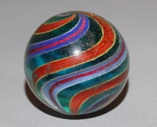 Vintage Marbles Wow Cased Jelly Divided Core Shooter J/u 7/8 " - 21.  6mm
