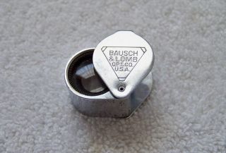 Vintage Bausch & Lomb Opt Co U.  S.  A.  14x Coddington Folding Jewelers Pocket Loupe