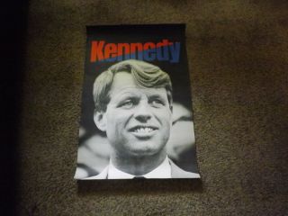 1968 Huge Classic Robert Kennedy For President Campaign Poster 38 " X25 "