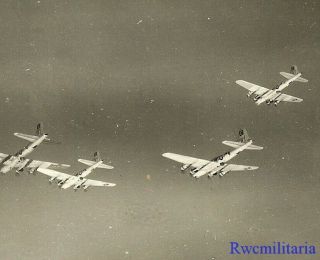 Org.  Photo: Aerial View 96th Bomb Group B - 17 Bombers Heading To Target (2)