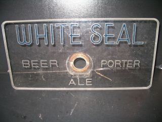 White Seal Beer Porter & Ale Lucite Sign Northampton Lehigh Valley Pa Brewery