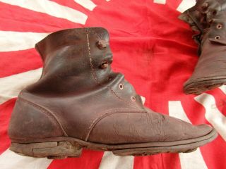 1940 ' s WW2 World War 2 ii Japanese Army Officer Leather Shoes Boots from Japan 3