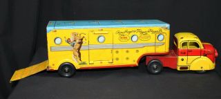 Marx Roy Rogers Trigger Dodge Cab Semi Truck King Of The Cowboys Tin Trailer