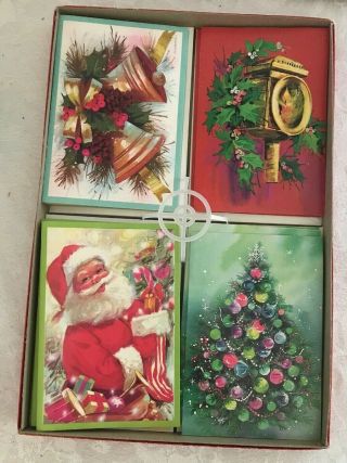 14 Vintage Artis Christmas Cards With Envelopes Old Stock Mid Century
