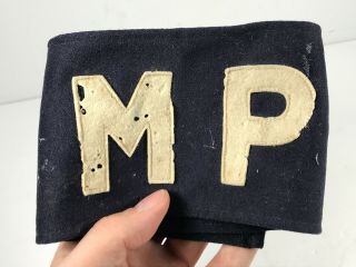 Antique Vtg Wwii Ww2 Military Police Mp Wool Armband