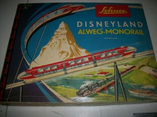 Vintage Schuco Disneyland Alweg Monorail Set 6333 In Orig Box