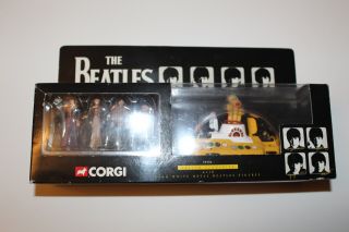 Vintage Beatles Yellow Submarine 2000 Ltd.  Corgi Die Cast With Beatles Figures