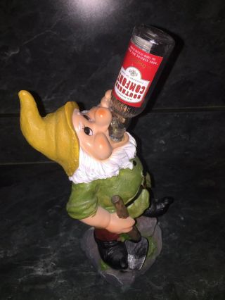Southern Comfort Whiskey Drinking Solar Gnome - Rare - Light Up Bottle