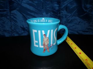 The King Of Rock N Roll " Elvis Presley " Signature Product Blue Coffee Mug