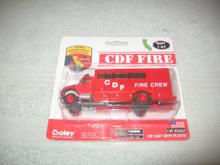 1:87 Ho 2003 Gmc Topkick Cdf Fire Crew Boley Diecast W/plastic Package