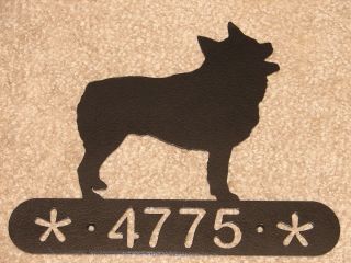 Schipperke Metal Home Address Sign House Decor Dog