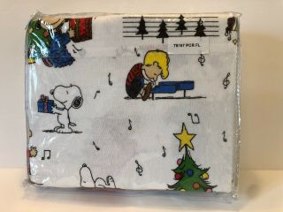 Peanuts Snoopy Full Portuguese Flannel Sheet Blanket Vermont Country Store Nip
