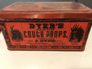 Dyer’s Indian Herb Cough Drops Tin 1882