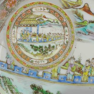 Antique 19th / Early 20th C Chinese Porcelain Cantonese Warrior Plate Ch.