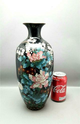 Large Antique Japanese Cloisonne Vase Meiji Period (1868 - 1912)