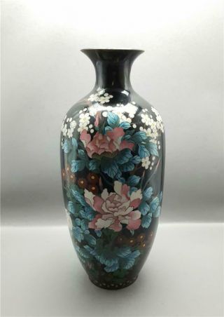 LARGE ANTIQUE JAPANESE CLOISONNE VASE MEIJI PERIOD (1868 - 1912) 2