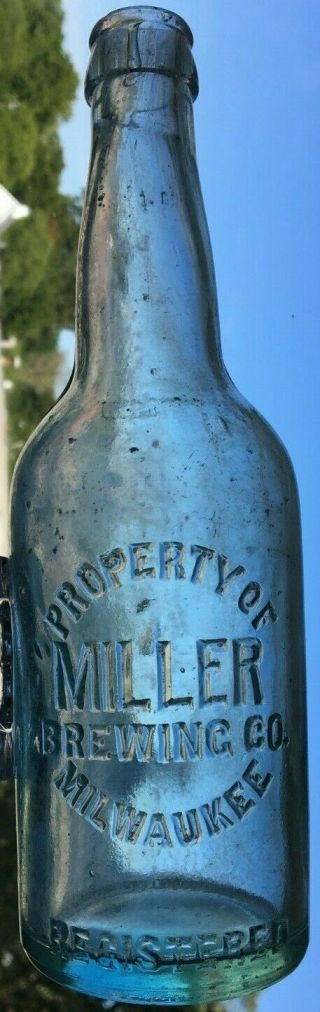 Property Of Miller Brewing Co Milwaukee Wisconsin Hand Blown Bottle By Nbbg Co