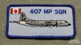 Caf Rcaf Airforce 407 Mp Squadron Jacket Crest/patch (18278)
