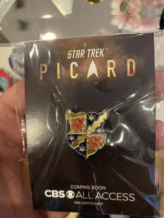 Star Trek Picard Family Crest Pin Nycc 2019 Comic Con Exclusive Cbs All Access