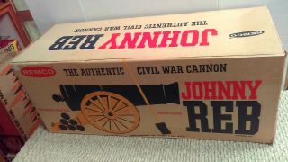 1961 Remco Johnny Reb Cannon 100 Complete All Balls Plunger Flag Inst Box
