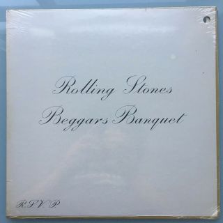 Rolling Stones Beggars Banquet Lp 1968 London Usa Punch Hole