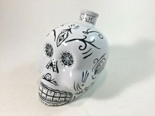 Kah Tequila 750 Ml Day Of The Dead Empty Skull Bottle Ceramic Dia De Las Muertas