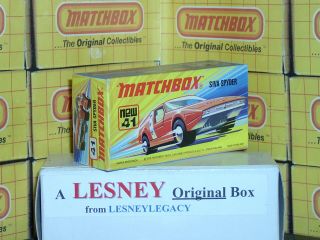 Matchbox Lesney Superfast Siva Spyder Mb41 - B Type I1 Empty Box Only